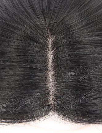 Black Color Short Style European Virgin Human Hair Realistic Hair Parting Toppers WR-TC-075