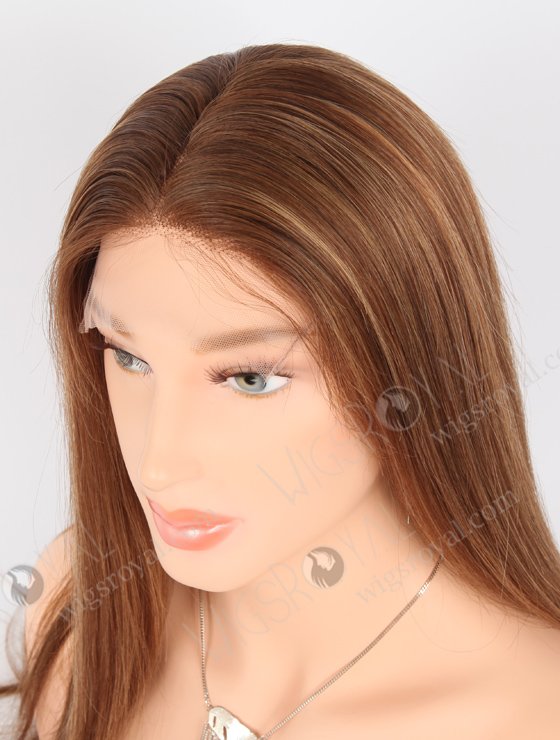 Brown Highlight Color Brazilian Virgin Human Hair Lace Front Wig WR-CLF-036-22319