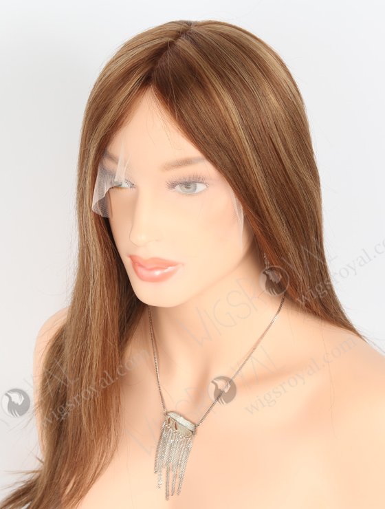 In Stock European Virgin Hair 14" Straight 6#/8#/9# Highlights Color Lace Front Silk Top Glueless Wig GLL-08055-22501
