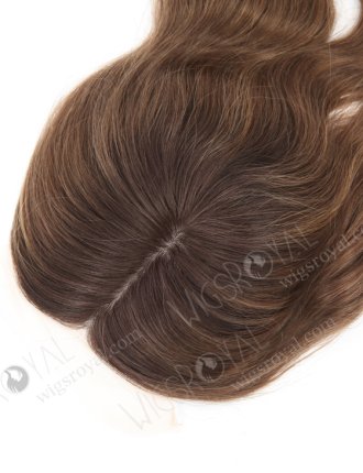 Highlight Color 12'' European Virgin Human Hair Silk Base Toppers WR-TC-079