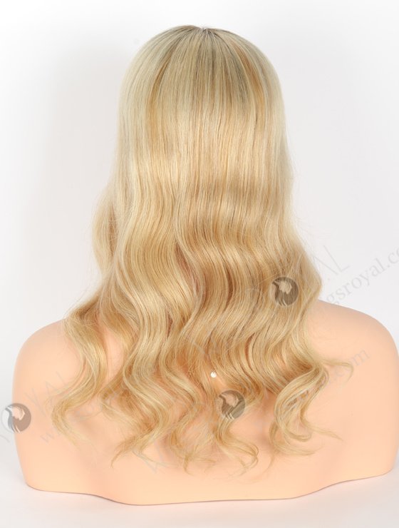 Blonde Highlight Color 18'' European Virgin Human Hair Silk Top Machine Wefts Toppers WR-TC-081-22579