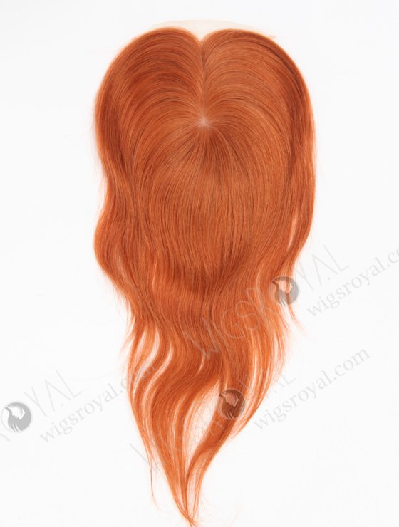 Fashion Red Color 130# European Human Hair Realistic Hidden Knots Silk Base Toppers WR-TC-080-22559