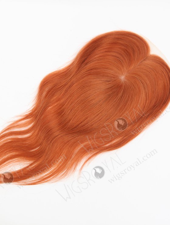 Fashion Red Color 130# European Human Hair Realistic Hidden Knots Silk Base Toppers WR-TC-080-22560