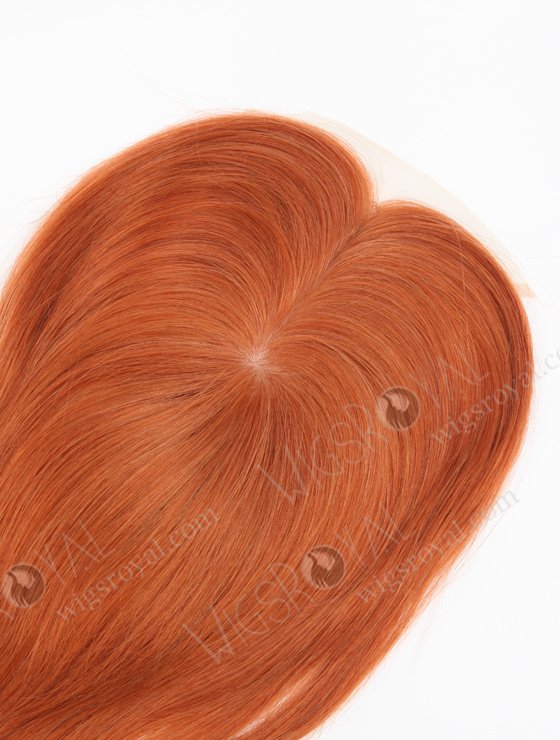 Fashion Red Color 130# European Human Hair Realistic Hidden Knots Silk Base Toppers WR-TC-080-22562