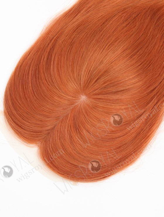 Fashion Red Color 130# European Human Hair Realistic Hidden Knots Silk Base Toppers WR-TC-080-22561
