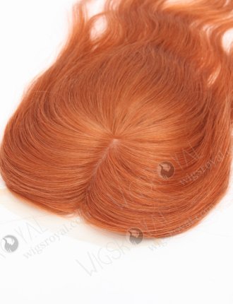 Fashion Red Color 130# European Human Hair Realistic Hidden Knots Silk Base Toppers WR-TC-080
