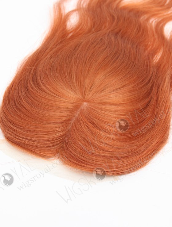 Fashion Red Color 130# European Human Hair Realistic Hidden Knots Silk Base Toppers WR-TC-080-22564