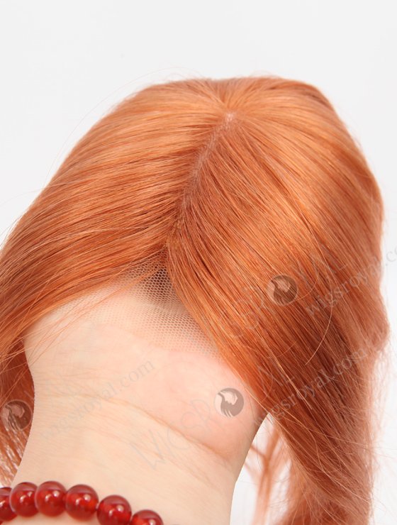 Fashion Red Color 130# European Human Hair Realistic Hidden Knots Silk Base Toppers WR-TC-080-22563