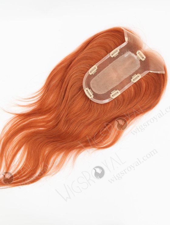 Fashion Red Color 130# European Human Hair Realistic Hidden Knots Silk Base Toppers WR-TC-080-22568