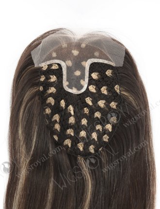 Luxury Quality Fish Net Hair Piece With Lace In Front Human Hair Toppers WR-TC-076