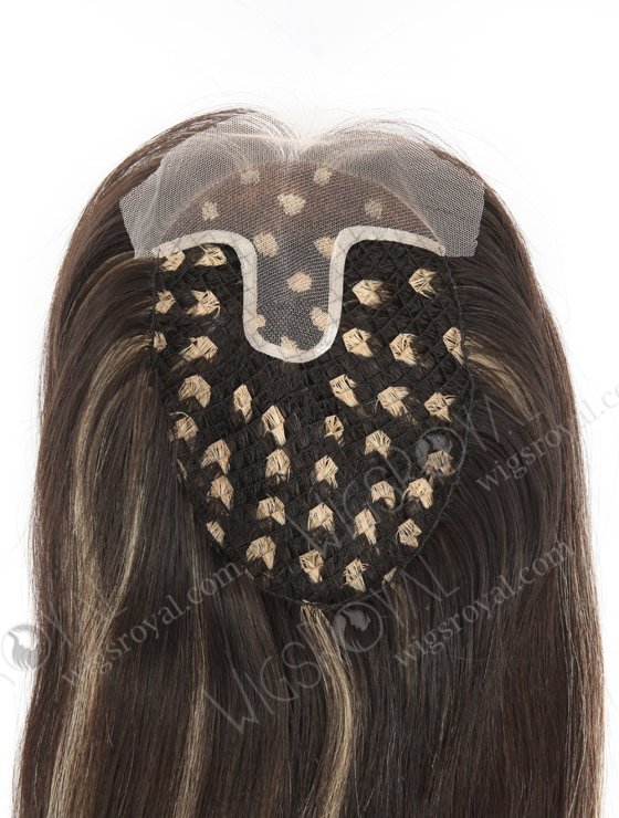 Luxury Quality Fish Net Hair Piece With Lace In Front Human Hair Toppers WR-TC-076-22526