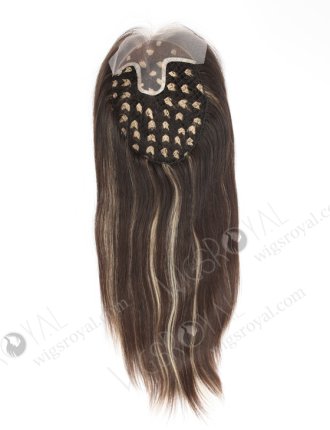 Luxury Quality Fish Net Hair Piece With Lace In Front Human Hair Toppers WR-TC-076