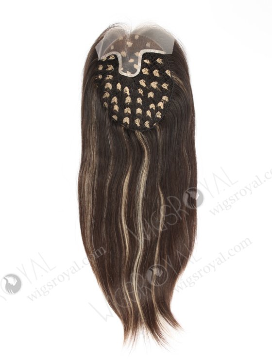 Luxury Quality Fish Net Hair Piece With Lace In Front Human Hair Toppers WR-TC-076-22529