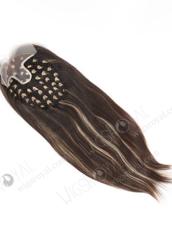 Luxury Quality Fish Net Hair Piece With Lace In Front Human Hair Toppers WR-TC-076-22524