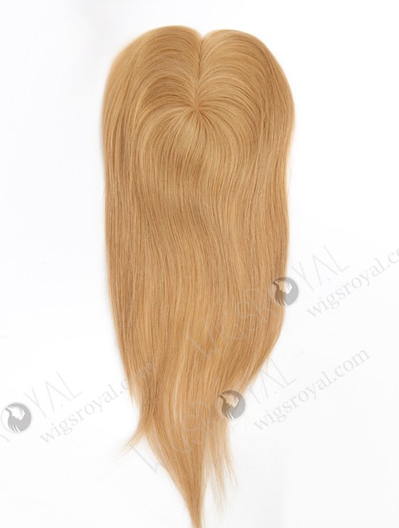 In Stock 2.75"*5.25" European Virgin Hair 16" Straight 18# Color Monofilament Hair Topper-125-22665