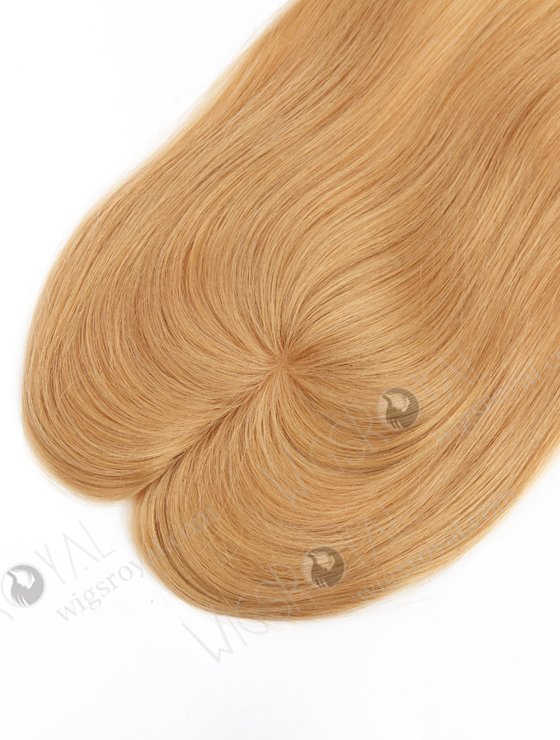 In Stock 2.75"*5.25" European Virgin Hair 16" Straight 18# Color Monofilament Hair Topper-125-22672