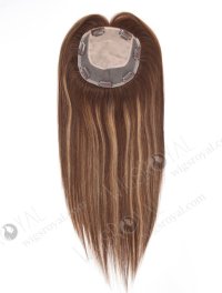 Most Realistic Silk Top Scalp Topper Online 16 Inch Gorgeous Balayage Highlighted European Hair Topper-143
