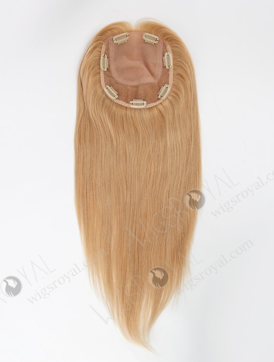 Blended Color Silky Straight Silk Topper European Human Hair  Topper-131