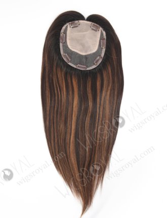 Seamless Highlight Color Human Hair Topper With Silk Top Topper-136