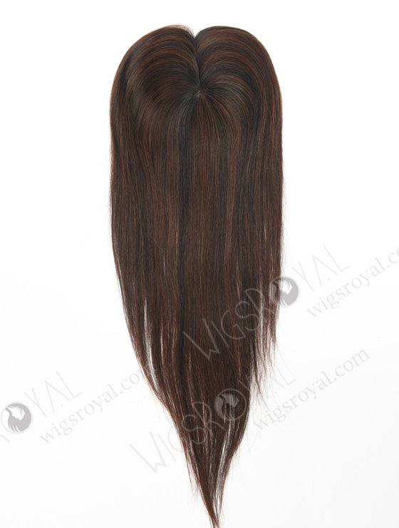 Afforadble Small Base Hair Toppers for Thinning Hair 16 Inch Black and Brown European Hair Topper-123-23325