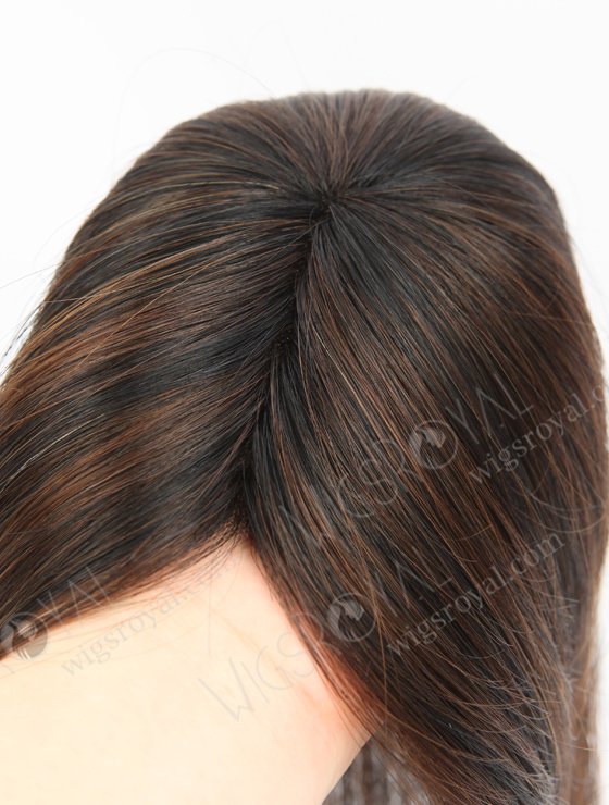 Afforadble Small Base Hair Toppers for Thinning Hair 16 Inch Black and Brown European Hair Topper-123-23331