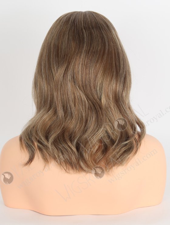 Partial Highlight Hair All One Length Slight Wave Human Hair Gripper Wig GRP-08004-23395