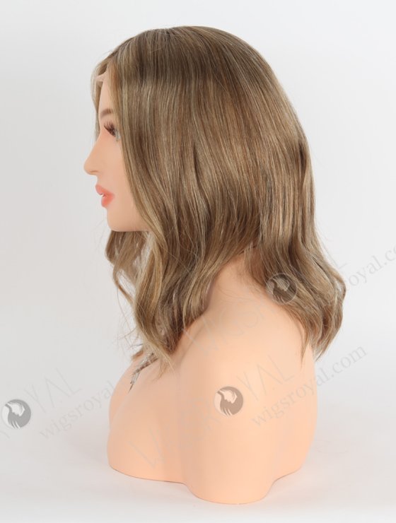 Partial Highlight Hair All One Length Slight Wave Human Hair Gripper Wig GRP-08004-23394