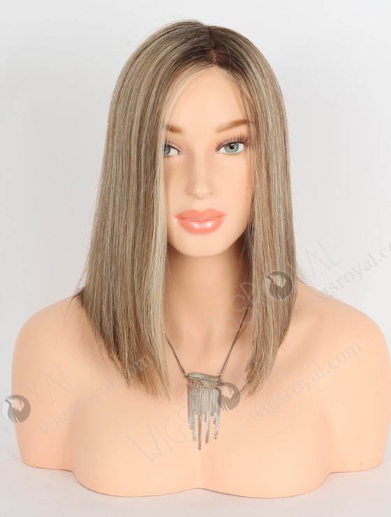 Face-Framing Highlight Hairline Bob Style Mono Top Glueless Wig GLM-08011-23487