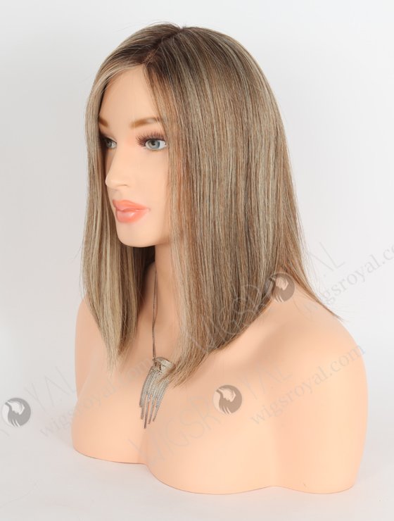 Face-Framing Highlight Hairline Bob Style Mono Top Glueless Wig GLM-08011-23489