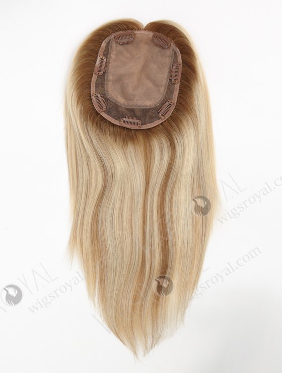 Human Hair Toppers With Highlights Topper-159