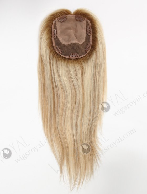 In Stock 5.5"*6.5" European Virgin Hair 16" Straight T8/60#/8# Silk Top Hair Topper-137-23535