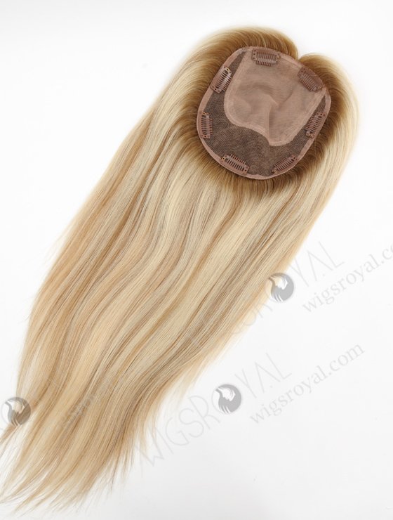 In Stock 5.5"*6.5" European Virgin Hair 16" Straight T8/60#/8# Silk Top Hair Topper-137-23536