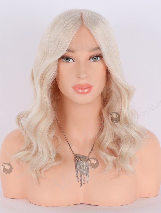 All One Length Beach Wave White Color Silk Top Wig GRD-08009-23637