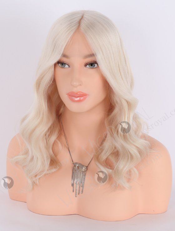 All One Length Beach Wave White Color Silk Top Wig GRD-08009-23638