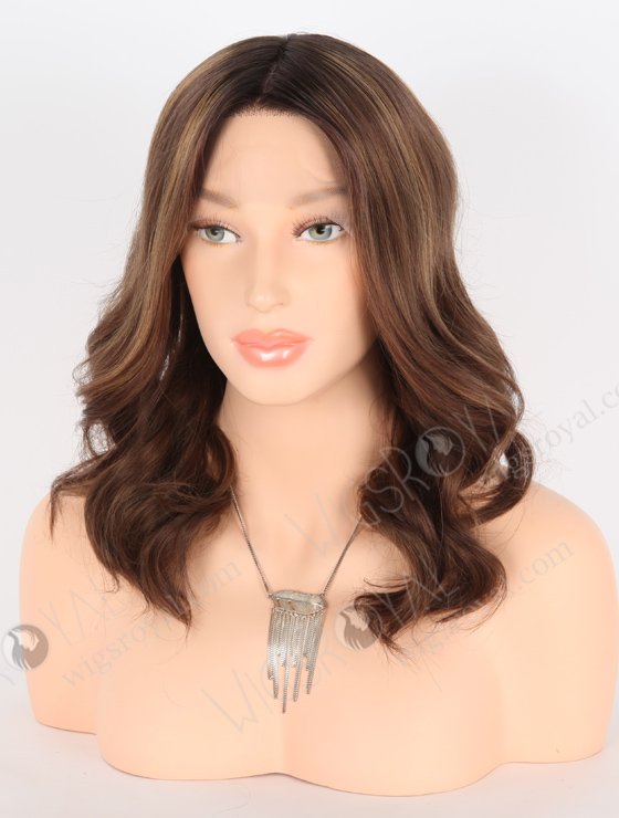 Excellent Highlights Color Grandeur Wig With Darkest Brown Roots GRD-08007-23617