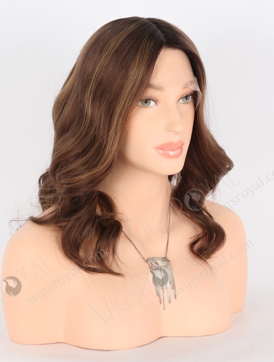 Excellent Highlights Color Grandeur Wig With Darkest Brown Roots GRD-08007-23618