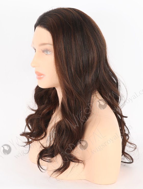 In Stock European Virgin Hair 16" All One Length Beach Wave 3/1# Highlights, Roots 1# Color Grandeur Wig GRD-08008-23630