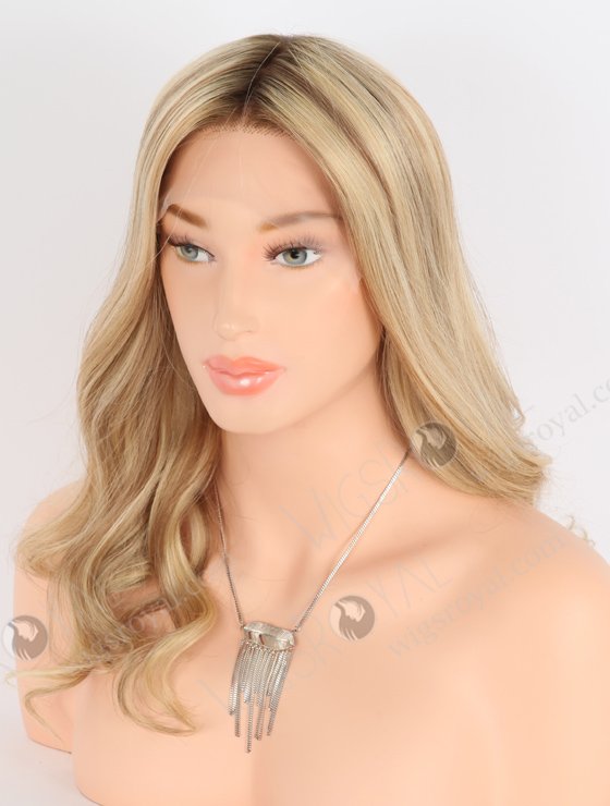 Gorgerous European Human Hair Blonde Highlight Color Lace Front Wig WR-CLF-047-23746
