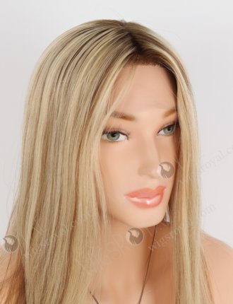 In Stock European Virgin Hair 14" All One Length Straight T9/22# with 9# Highlights Color Grandeur Wig GRD-08020