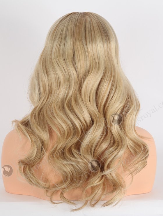 Luxury Brown Roots Blonde Wavy Human Hair Wigs 16 Inch Double Drawn GRD-08004-23956