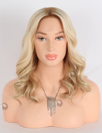 White Highlight Color Silk Top Lace Front Glueless Wig With Silicone PU WR-ST-056