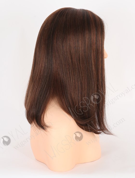 BOB Straight Brown Highlights Color Monofilament Top Glueless Wig GLM-08015-24403