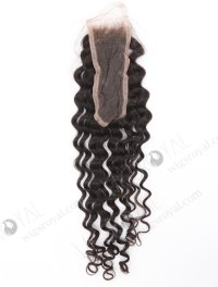 In Stock Indian Remy Hair 14" Deep Curly Natural Color Top Closure STC-412