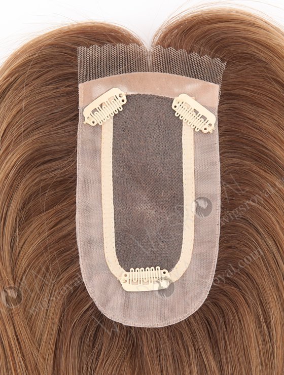 Affordable Small Hair Toppers for Thinning Hair 16 Inch Beautiful Brown European Hair Topper-164-24790