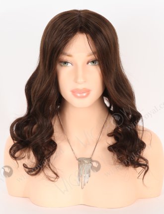 In Stock European Virgin Hair 16" Beach Wave 2a# Color Lace Front Silk Top Glueless Wig GLL-08058
