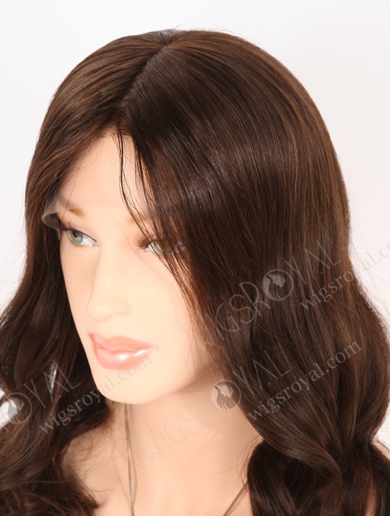In Stock European Virgin Hair 16" Beach Wave 2a# Color Lace Front Silk Top Glueless Wig GLL-08058-24818