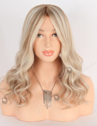 Popular White Color Glueless Wig With Brown Roots Color GLL-08060