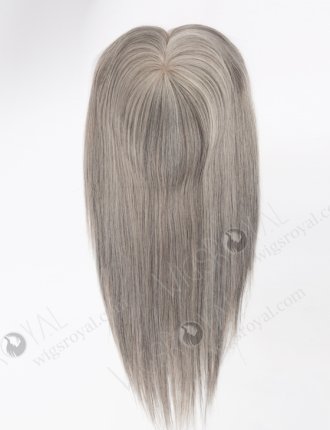 Grey Color All One Length European Human Hair Toppers For White Women WR-TC-087