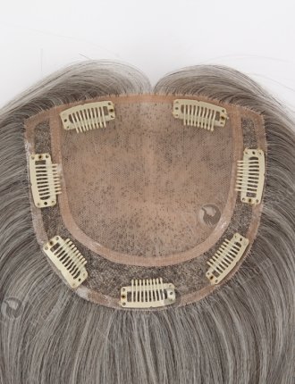 Grey Color All One Length European Human Hair Toppers For White Women WR-TC-087
