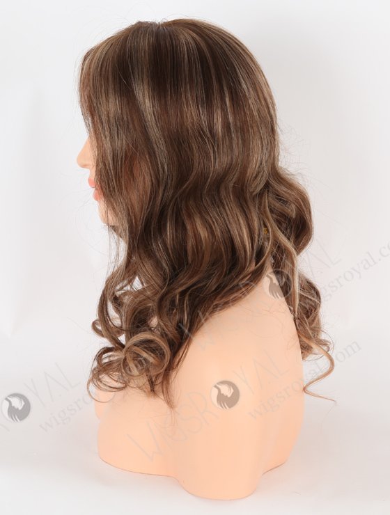 In Stock European Virgin Hair 16" Beach Wave Caramel Latte Color Lace Front Wig RLF-08013-25292